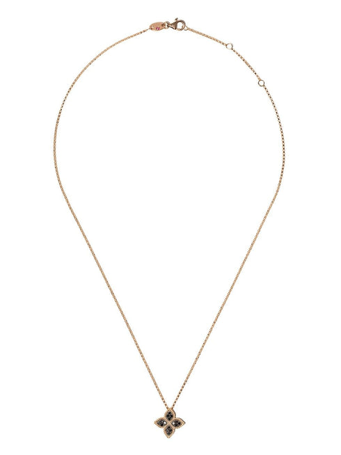 18kt rose gold diamond Princess Flower necklace